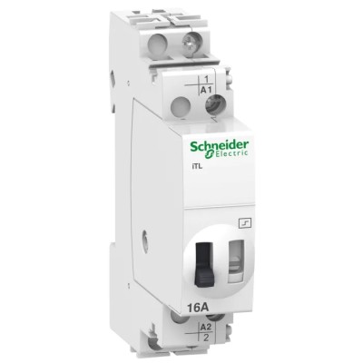 Schneider Electric DIN Rail Power Relay, 24V AC/DC, 48V AC/DC Coil, 16A Switching Current, SPST A9C30211