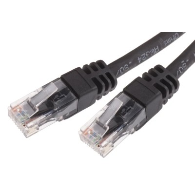 RS PRO Cat6 Ethernet Cable 25 m Black RJ45 Male to RJ45 Male U/UTP Low Smoke Zero Halogen 791-7078