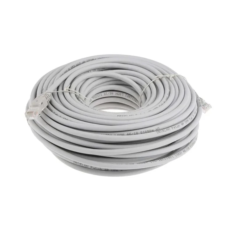 RS PRO Cat6 Ethernet Cable 30m Grey RJ45 Male to RJ45 Male U/UTP Low Smoke Zero Halogen 791-7107