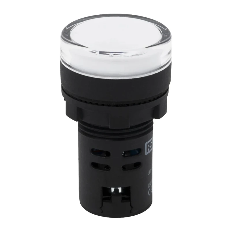 RS PRO Panel Mount White LED Pilot Light 22 mm Cutout 12 V ac/dc IP65 Round 791-8579