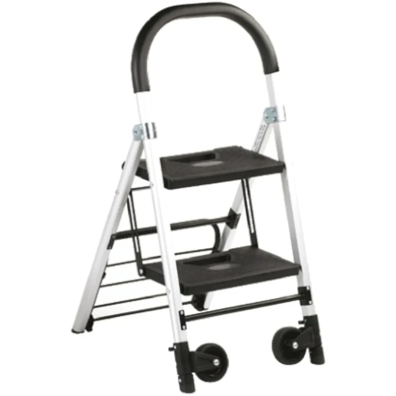 RS PRO 2 Tread Aluminium Steps 490mm Platform Height Silver 789-8494