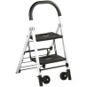 RS PRO 2 Tread Aluminium Steps 490mm Platform Height Silver 789-8494