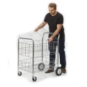 RS PRO Chrome Plated Steel 2 Fixed + 2 Swivel Medium Duty Trolley 840 mm Platform Length, 120 kg Load Capacity 789-8539
