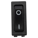RS PRO SPST On-Off Rocker Switch Panel 20A 28V DC 250V AC Plastic Housing Black Actuator 793-2487
