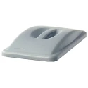 Rubbermaid Commercial Products Grey Polypropylene 519 mm Diameter Bin Lid for Slim Jim Container Height 70 mm FG268888LGRAY