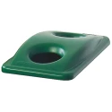 Rubbermaid Commercial Products 519 mm Green Plastic Bin Lid for Slim Jim Container, 70 mm FG269288GRN