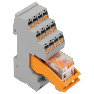 Phoenix Contact DIN Rail Relay Module 230V AC Coil 2A Switching Current DPDT 2903310