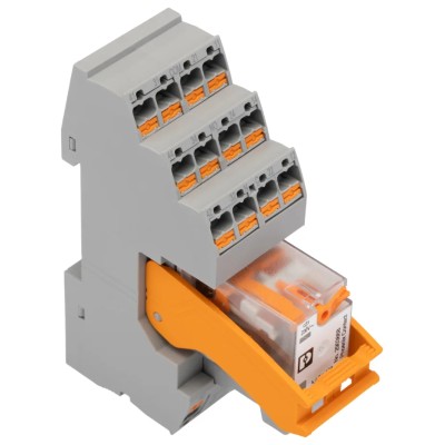 Phoenix Contact DIN Rail Relay Module 230V AC Coil 2A Switching Current DPDT 2903310