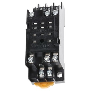 Omron 250V ac 5A DIN Rail Mount Relay Socket for Use with MY3 Series PYF11A