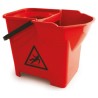 RS PRO 14L Plastic Red Heavy Duty Mop Bucket with Handle and Detachable Wringer 790-6863