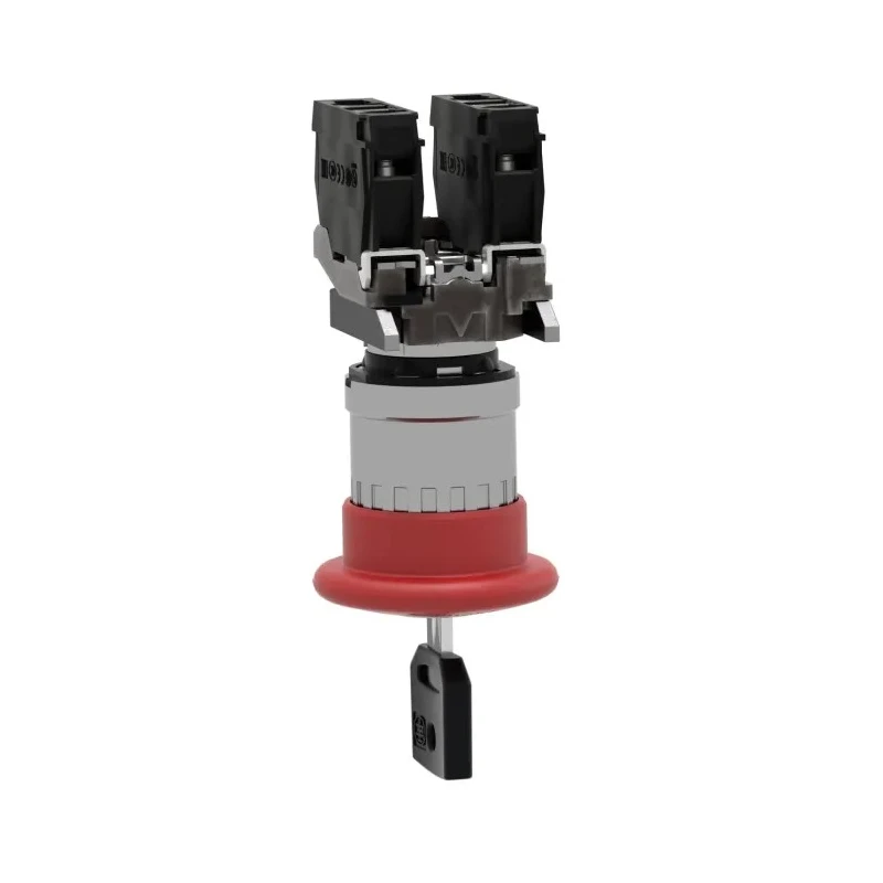 Schneider Electric Harmony XB4 Series Key Release Emergency Stop Push Button Panel Mount 22 mm Cutout 1 NO/1 NC XB4BS9445EX