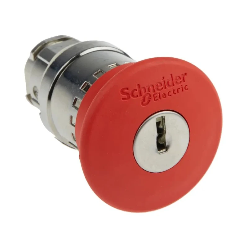 Schneider Electric Harmony XB4 Series Key Release Emergency Stop Push Button Panel Mount 22 mm Cutout 1 NO/1 NC XB4BS9445EX
