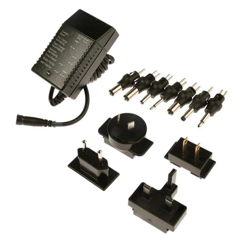 RS PRO Battery Pack Charger For 12V, 4.8V NiMH NiCd 800mA, 13.6W with Japan IEC AUS Euro US UK Plug 793-4329