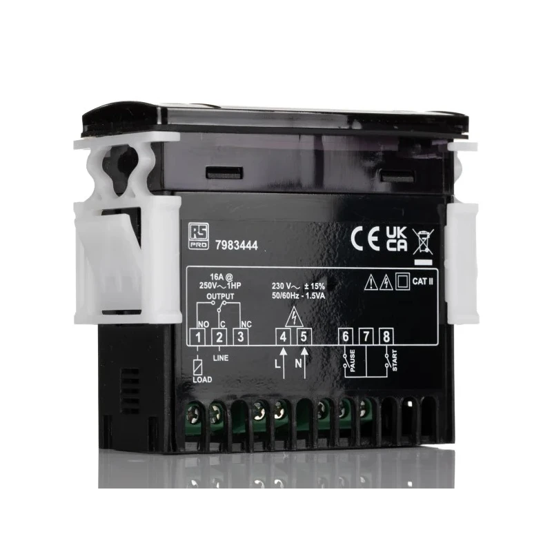 RS PRO Clamp Timer Relay 1-Contact 230V AC Multifunction NC SPST 1-Function Interval Mode 798-3444