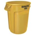 Rubbermaid Commercial Products BRUTE 121L Yellow Polyethylene Waste Bin FG263200YEL