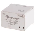 Finder Power Relay 110V DC Coil, 12A Switching Current, 4PDT Contact Configuration 56.34.9.110.0000T