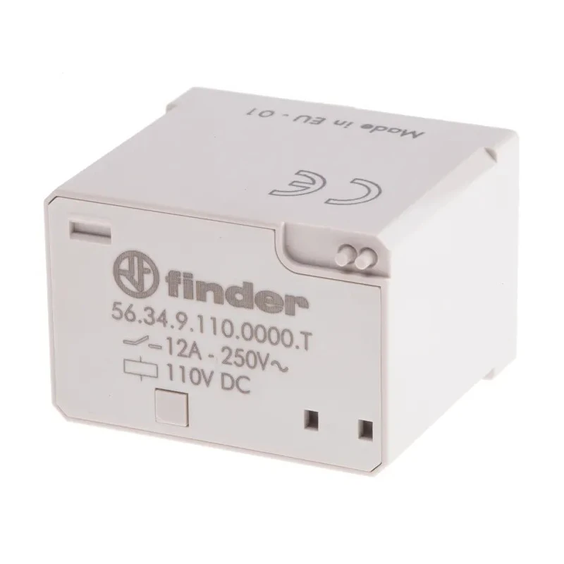 Finder Power Relay 110V DC Coil, 12A Switching Current, 4PDT Contact Configuration 56.34.9.110.0000T