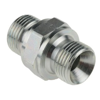 Parker Hydraulic Straight Threaded Adapter Male G Steel Zinc Plated 6HMK4S