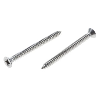 RS PRO Plain Stainless Steel Countersunk Head Pozidriv Self-Tapping Screw 50mm Thread Size 8 Grade A2 797-6169