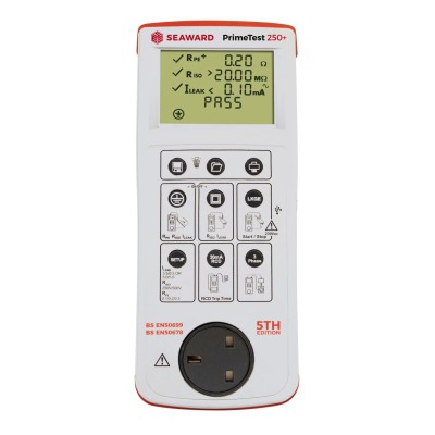 Seaward PrimeTest 250+ UK Advanced PAT Tester, Class I Automatic Test Battery Powered 225-254V AC 403A954