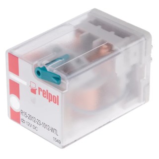 Relpol Power Relay 12V dc Coil 10A Switching Current DPDT Plug-In Terminal R15-2012-23-1012-WTL