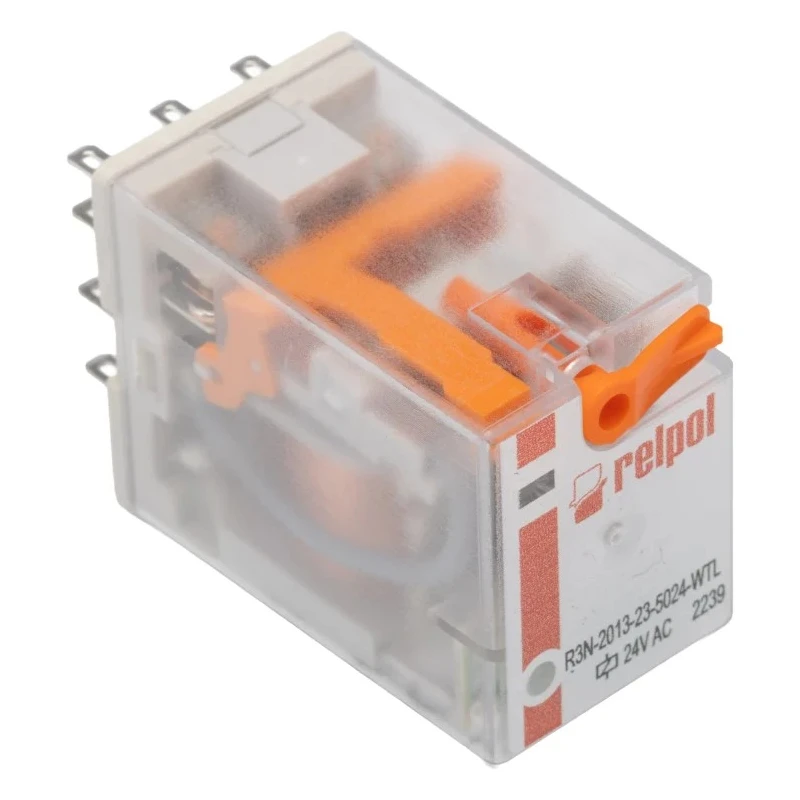 Relpol Surface Power Relay 24V Coil 10A Switching Current 3PDT R3N-2013-23-5024-WTL