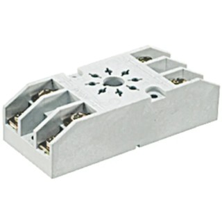 Relpol 8 Way 300V AC DIN Rail Relay Socket for Use with Plug-in Sockets and Relays GZ8-01