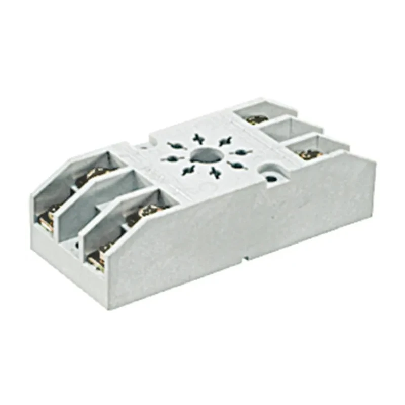 Relpol 8 Way 300V AC DIN Rail Relay Socket for Use with Plug-in Sockets and Relays GZ8-01