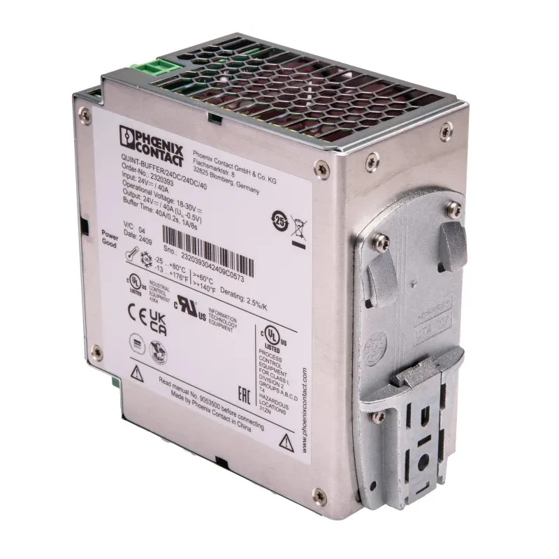 Phoenix Contact QUINT-BUFFER/24DC/24DC/40 Buffer Module, 24 V DC Input/Output, 40 A Current Capacity 2320393