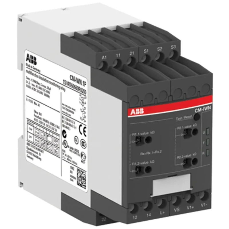 ABB Monitoring Relay 3 Phase 1 Phase DPDT DIN Rail Mount 240V AC DC 1SVR760660R0200 CM-IWN.1P