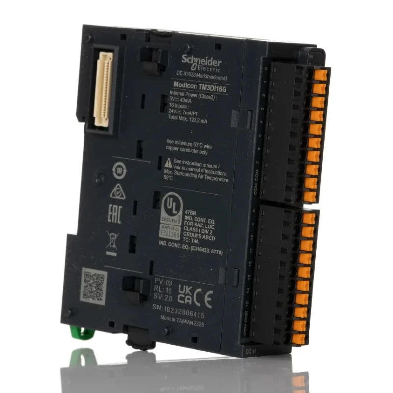 Schneider Electric PLC I/O Module Modicon TM 16 Inputs DIN Rail Mount TM3DI16G