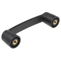 RS PRO Matt Black Plastic T Shape Handle 40 mm Height, 29 mm Width, 145 mm Length 267-0768