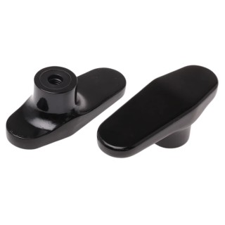 RS PRO Black Duroplast 1-Arm Clamping Knob M8 Threaded Hole 80 mm Diameter 267-0831