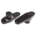 RS PRO Black Duroplast 1-Arm Clamping Knob, M6 Thread Size, 15mm Thread Length, 100 mm Diameter 267-0847