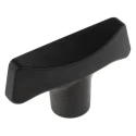 RS PRO Black Duroplast 2-Arm Clamping Knob with M8 Threaded Hole, 20 mm Diameter, Thread Length 12mm 267-0853