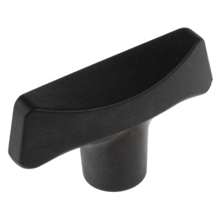 RS PRO Black Duroplast 2-Arm Clamping Knob with M8 Threaded Hole, 20 mm Diameter, Thread Length 12mm 267-0853