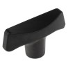 RS PRO Black Duroplast 2-Arm Clamping Knob with M8 Threaded Hole, 20 mm Diameter, Thread Length 12mm 267-0853