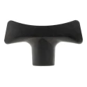 RS PRO Black Duroplast 2-Arm Clamping Knob with M8 Threaded Hole, 20 mm Diameter, Thread Length 12mm 267-0853