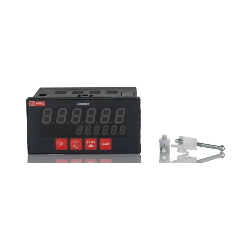 RS PRO 6 Digit LED Digital Counter 20 kHz, 230 V AC, Automatic & Manual Reset 808-6627