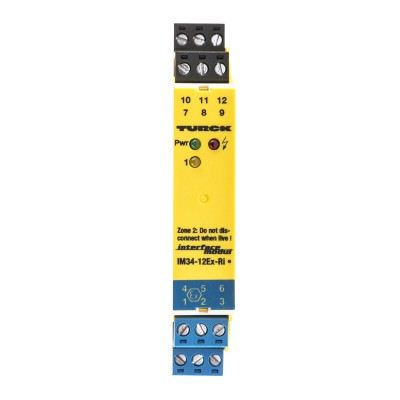 Turck 1 Channel Galvanic Barrier IECEx/ATEX Rated, DIN Rail Mount, 125V DC Supply IM34-12EX-RI