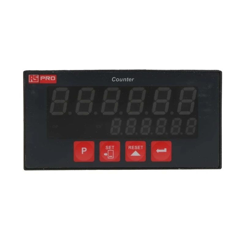 RS PRO 6 Digit LED Digital Counter, 20 kHz Frequency, 24 V Supply, Automatic & Manual Reset 808-6636