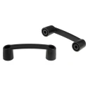 RS PRO Matt Black Fibreglass-Reinforced Nylon Plastic T Shape Handle 145 mm Length, 40 mm Height, 29 mm Width 267-1519