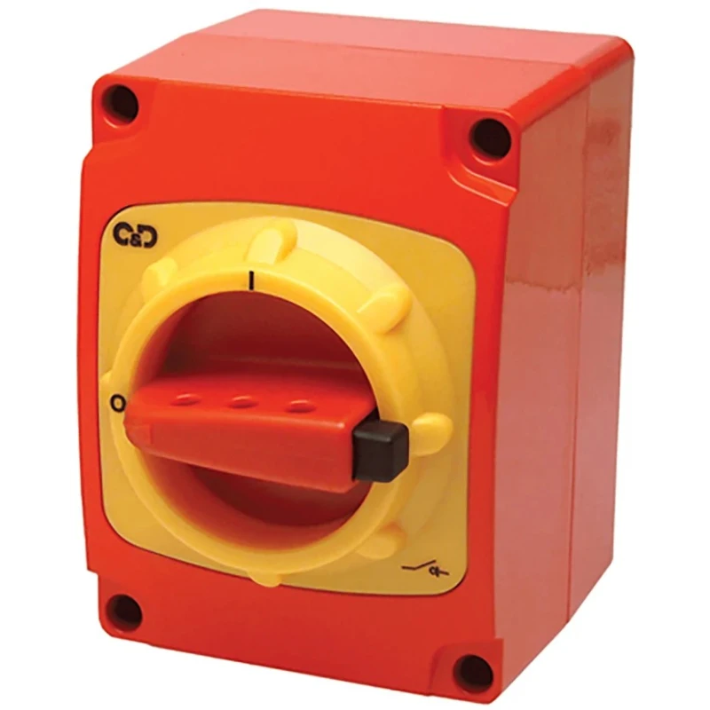 Craig & Derricott 3-Pole DIN Rail Isolator Switch IP66 25A 11 kW SDDR253EB