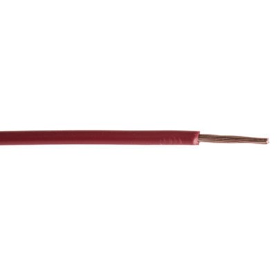 RS PRO Red 6 mm² 10 AWG Hook Up Wire, 84/0.3 mm Strands, 100 m Length, Polyvinyl Chloride Jacket, Tri-Rated Cable 811-1467
