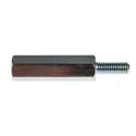 RS PRO Zinc Plated Steel Hexagonal Threaded M4 Standoff, 25 mm Body Length, 10 mm Stud Length 806-6604