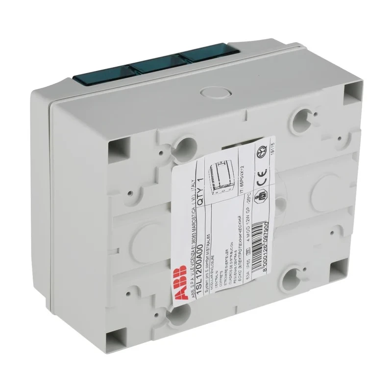 ABB 4 Plastic Consumer Unit, 63A, IEC 60670, EN 60439-3 IP65 MISTRAL65 1SL1200A00 65P04X12