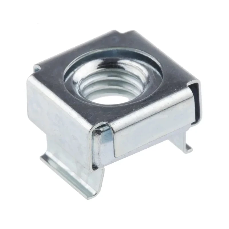 RS PRO Steel Metric Cage Nut M8 Zinc Plated Steel, Compatible Panel Thickness 1.83mm to 3.2mm 806-7758