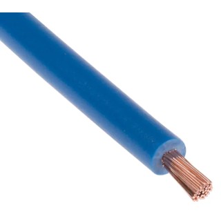 RS PRO Blue Polyvinyl Chloride Flexible BK Series 1 mm² Hook Up Wire, 18 AWG, 32/0.2 mm Core Strands, 25 m Cable 811-4419