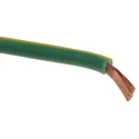 RS PRO Green Yellow 4 mm² Flexible BK Series Hook Up Wire, 11 AWG, 56x0.3 mm Core Strands, Polyvinyl Chloride, 25 m 811-4463