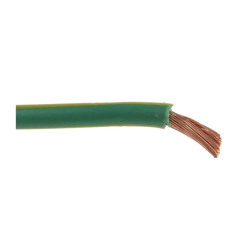 RS PRO Green Yellow 4 mm² Flexible BK Series Hook Up Wire, 11 AWG, 56x0.3 mm Core Strands, Polyvinyl Chloride, 25 m 811-4463